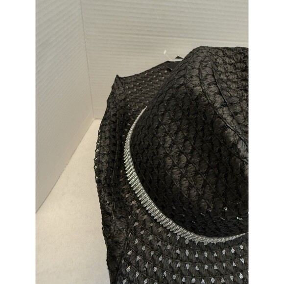 New Womens Madd Hatter Black Western hat adjustable headband 100% paper - Picture 7 of 10